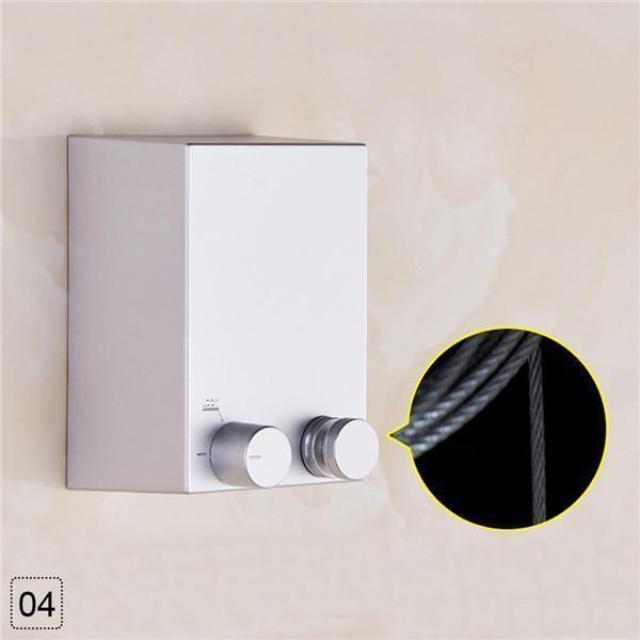 Gadgets d'Eve Argenté CLODRY™ : La Corde à Linge Télescopique avec Ficelle Inoxydable