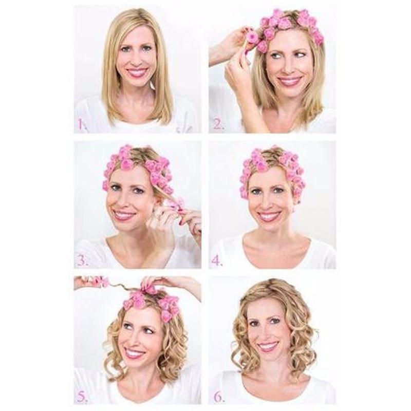 Gadgets d'Eve beauté Rolati™ _ : ROULEURS DE CHEVEUX EN SILICONE NON-THERMIQUE